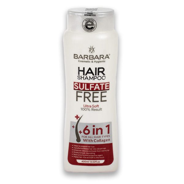 شامپو مو بدون سولفات باربارا مدل Ultra Soft حجم 400 میلی لیتر