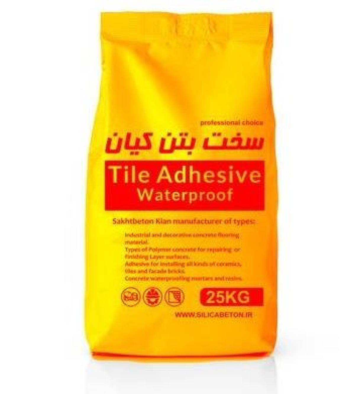 چسب کاشی و سرامیک ضدآب ۲۵ کیلوگرمی سخت بتن کیان