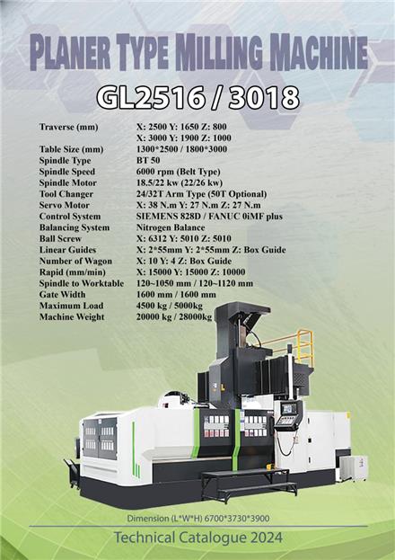 فروش فرز CNC دروازه ای بمدل  GL 4227/5227/6227/8227