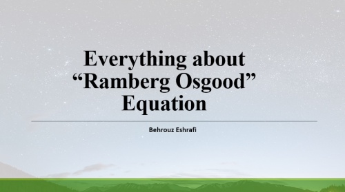 تحقیق روش رمبرگ اسگود